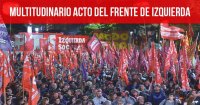 Multitudinario acto del Frente de Izquierda