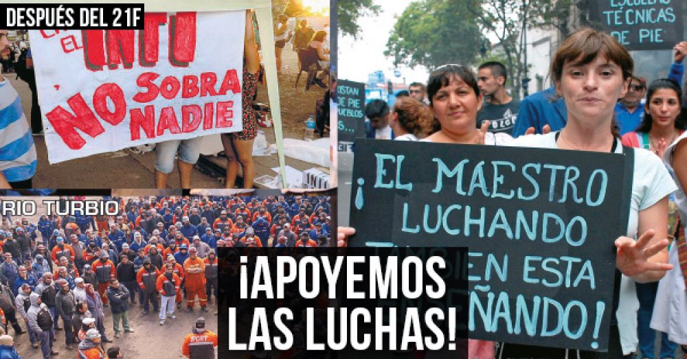 Después del 21F: ¡Apoyemos las luchas!