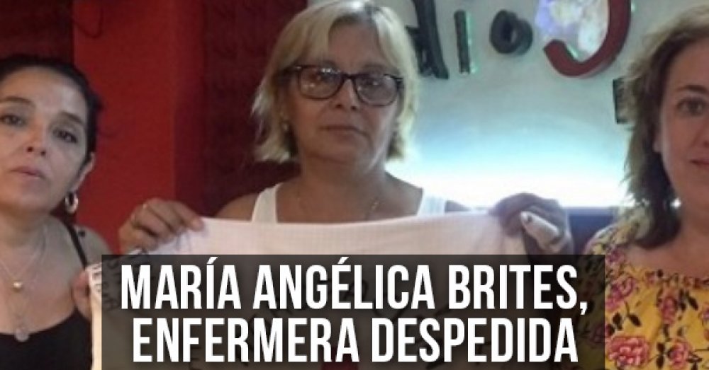 María Angélica Brites, enfermera despedida