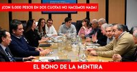 ¡Con 5.000 pesos en dos cuotas no hacemos nada! El bono de la mentira