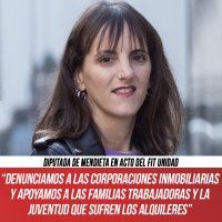 Diputada de Mendieta en ACTO del FIT Unidad “Denunciamos a las corporaciones inmobiliarias y apoyamos a las familias trabajadoras y la juventud que sufren los alquileres”