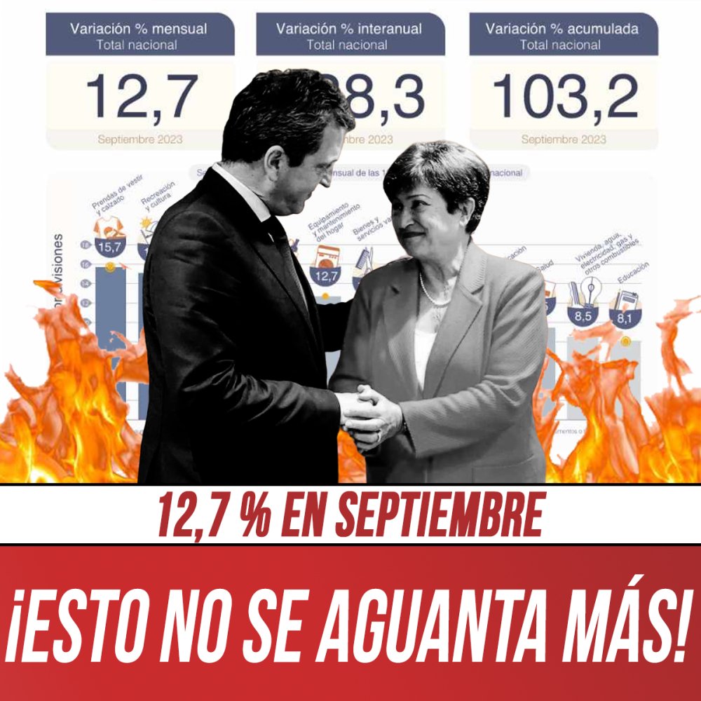 12,7 % en septiembre / ¡Esto no se aguanta más!