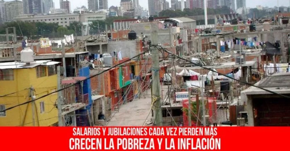 Salarios y jubilaciones cada vez pierden más: Crecen la pobreza y la inflación