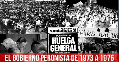 El gobierno peronista de 1973 a 1976