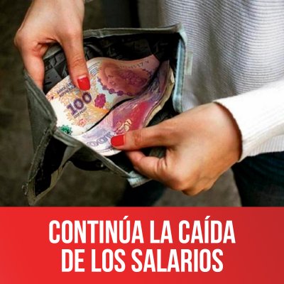 Continúa la caída de los salarios