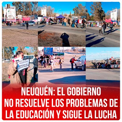 Neuquén: "El gobierno no resuelve los problemas de la educación y sigue la lucha"