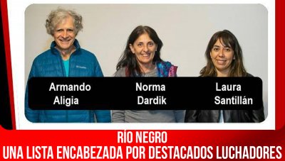 Río Negro / Una lista encabezada por destacados luchadores