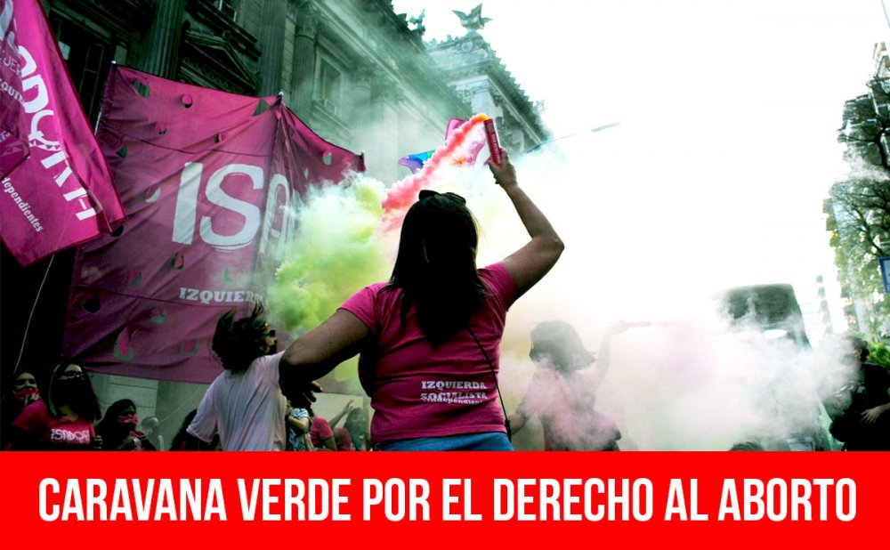 Caravana verde por el derecho al aborto