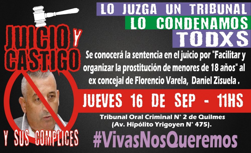 Trimarchi: "Condena efectiva y cárcel común a Daniel Zisuela"