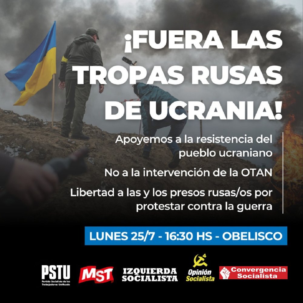 Acto unitario ¡Fuera las tropas rusas de Ucrania!