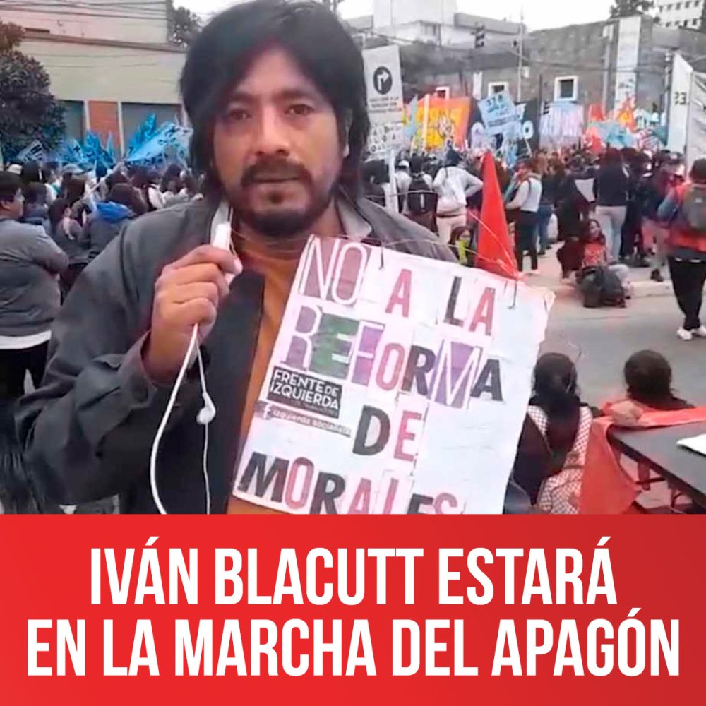 Iván Blacutt estará en la Marcha del Apagón