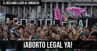 El reclamo llegó al Congreso ¡Aborto legal ya!