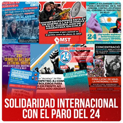 Solidaridad internacional con el paro del 24