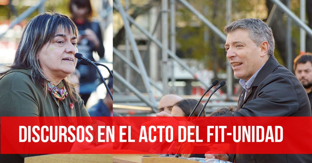 Discursos en el acto del FIT-Unidad