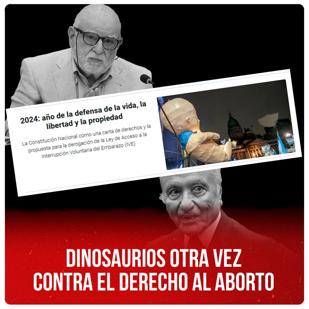 Dinosaurios otra vez contra el derecho al aborto