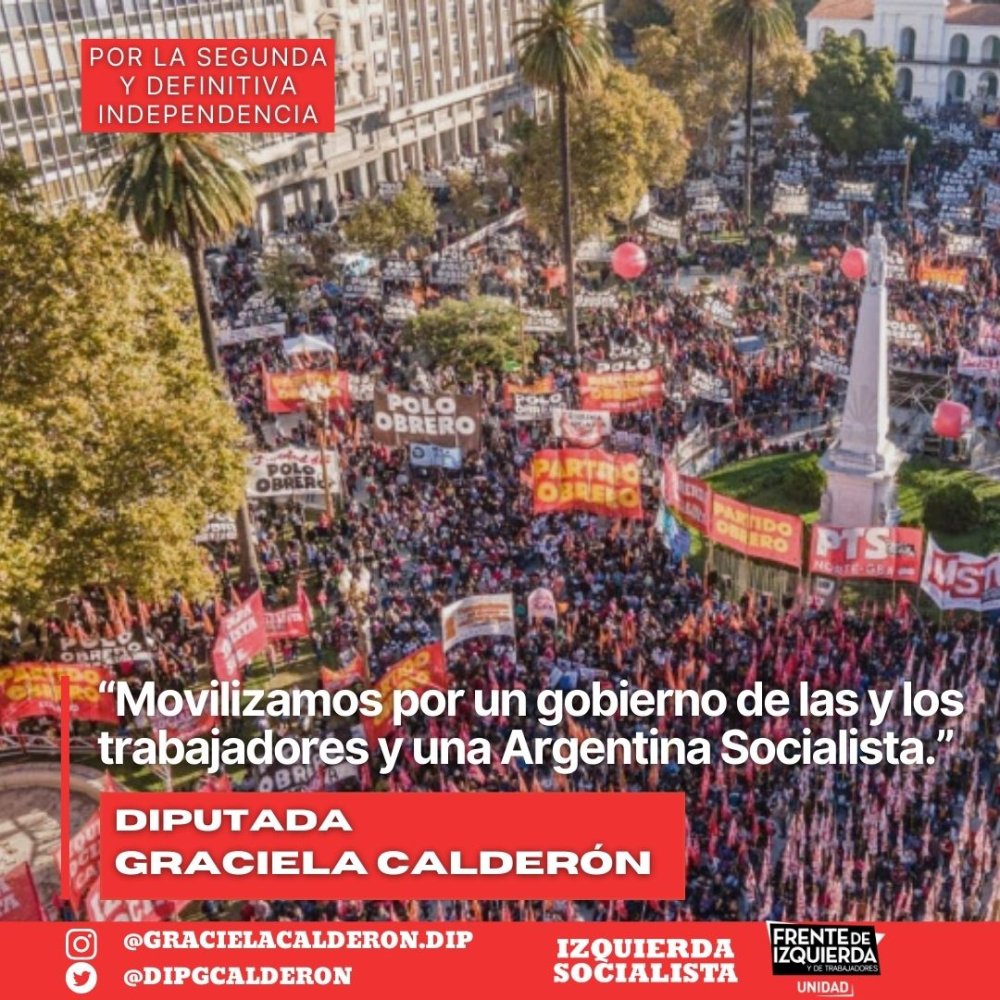 “Movilizamos por un gobierno de las y los trabajadores y una Argentina Socialista”