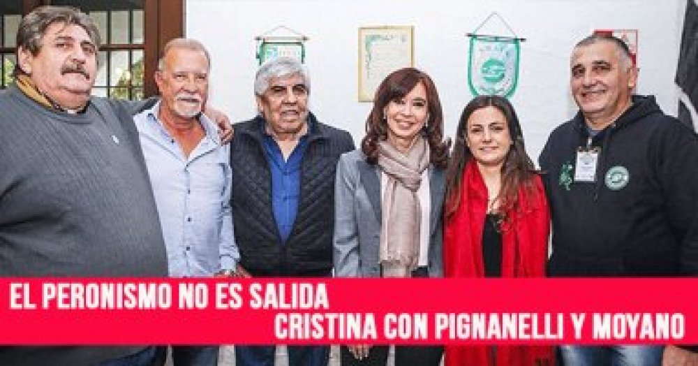 El peronismo no es salida: Cristina con Pignanelli y Moyano