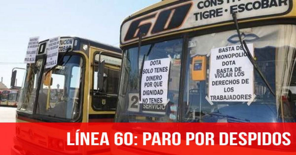 Línea 60: paro por despidos