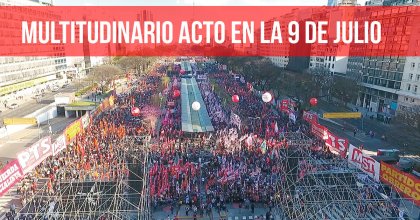 Multitudinario acto en la 9 de julio