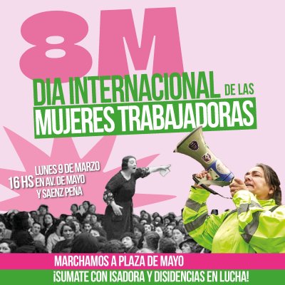 8M Día internacional de las mujeres trabajadoras