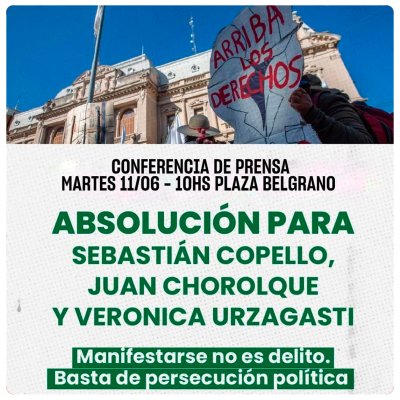 Jujuy / El 18 de junio será el juicio contra Sebastián Copello, Juan Chorolque y Verónica Urzagasti