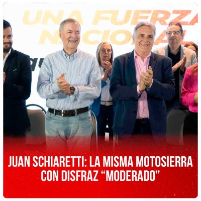 Juan Schiaretti: la misma motosierra con disfraz “moderado”