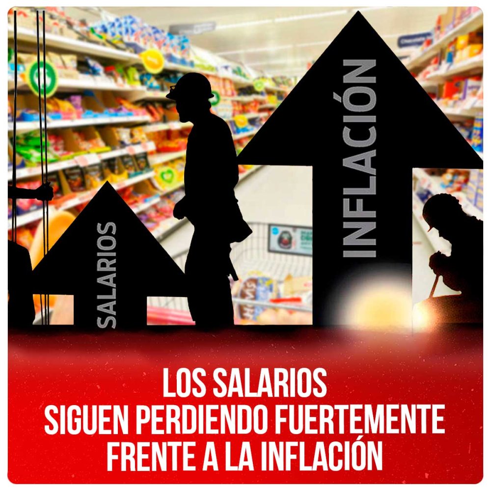 Los salarios siguen perdiendo fuertemente frente a la inflación