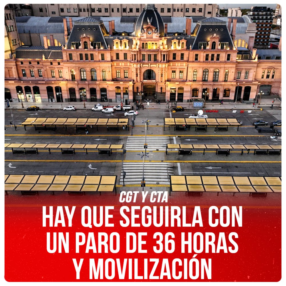 CGT y CTA / Hay que seguirla con un paro de 36 horas y movilización