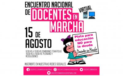 Participá del Encuentro Nacional virtual de Docentes en Marcha