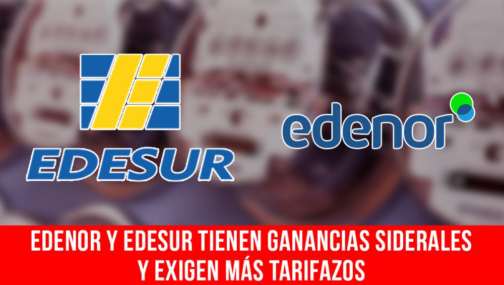Edenor y Edesur tienen ganancias siderales y exigen más tarifazos