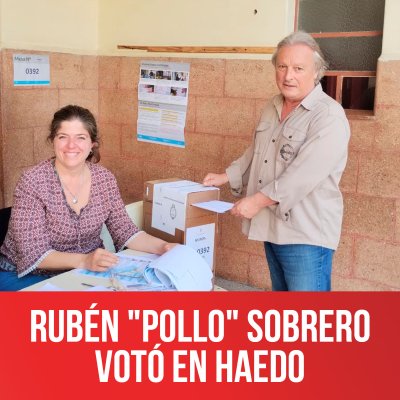 Rubén "Pollo" Sobrero votó en Haedo