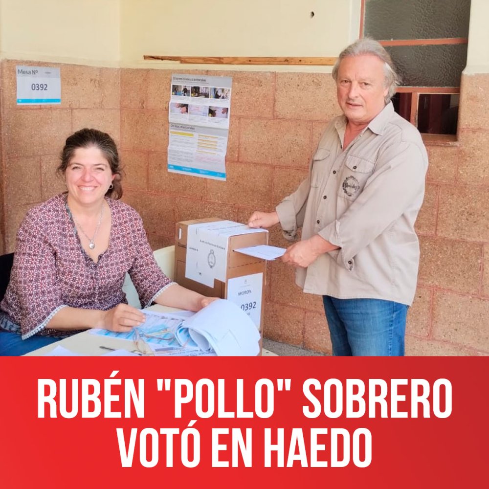 Rubén "Pollo" Sobrero votó en Haedo