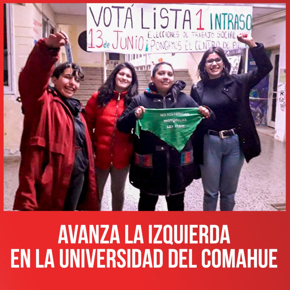 Avanza la izquierda en la universidad del Comahue