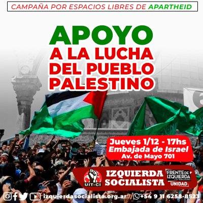Jueves 1D / Concentración en solidaridad con el pueblo palestino