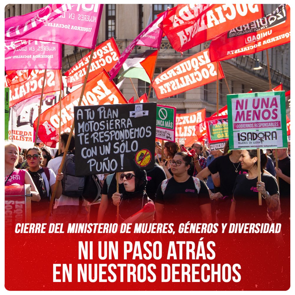 Cierre del ministerio de Mujeres, Géneros y Diversidad / Ni un paso atrás en nuestros derechos