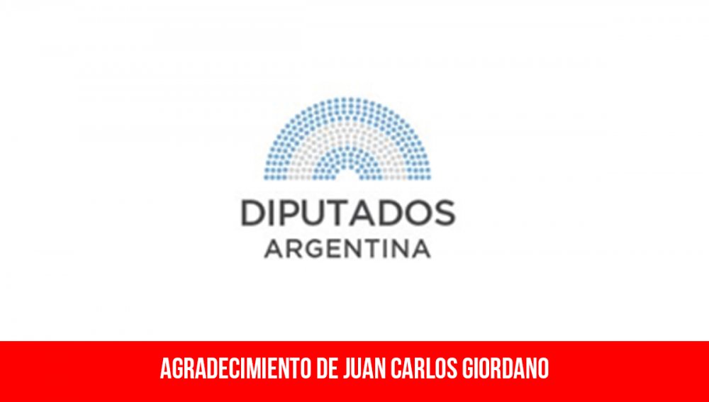 Agradecimiento de Juan Carlos Giordano