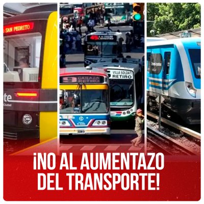 ¡No al aumentazo del transporte!