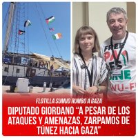 Flotilla Sumud rumbo a Gaza / Diputado Giordano “A pesar de los ataques y amenazas, zarpamos de Túnez hacia Gaza”