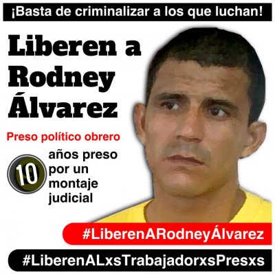 Acto frente a la embajada de Venezuela Repudio a la condena del obrero Rodney Alvarez