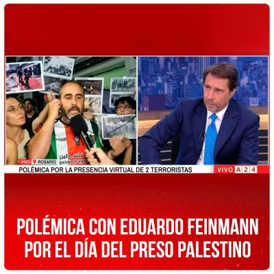Polémica con Eduardo Feinmann por el día del preso palestino