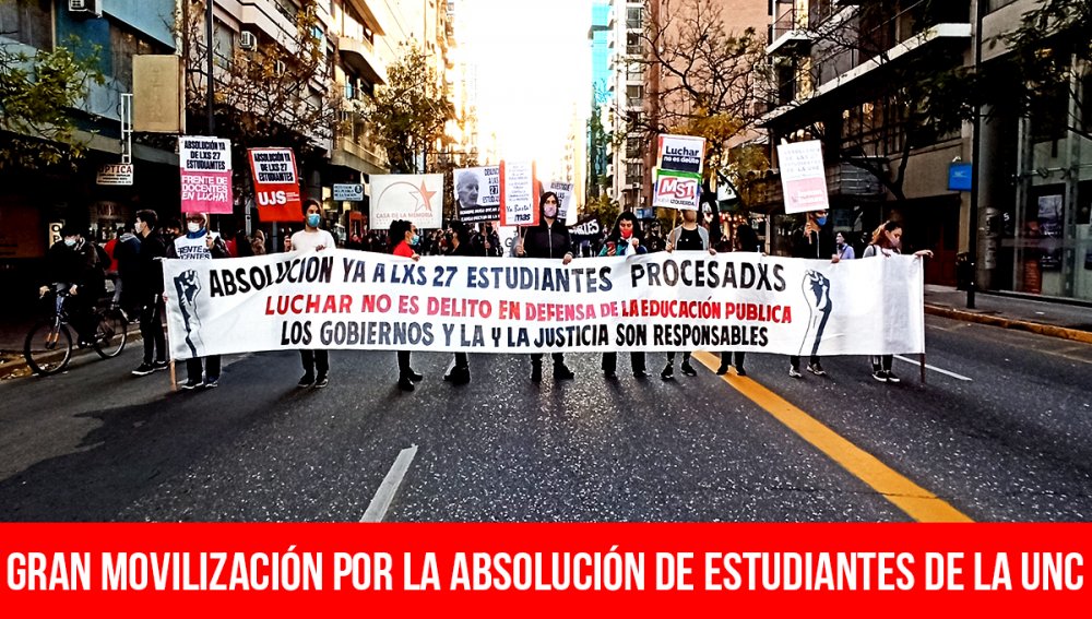 Gran movilización por la absolución de estudiantes de la UNC