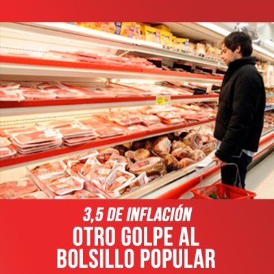 3,5 de inflación / Otro golpe al bolsillo popular
