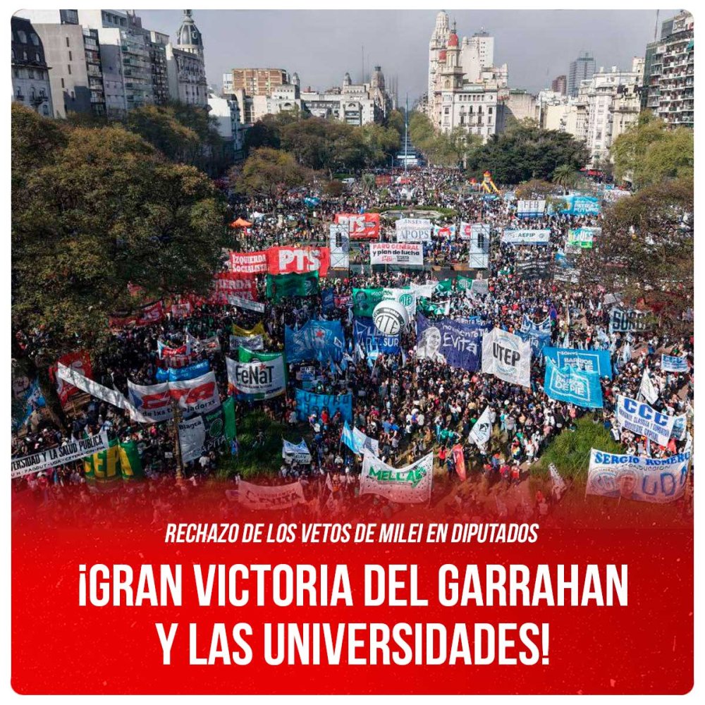 Rechazo de los vetos de Milei en Diputados / ¡Gran victoria del Garrahan y las universidades!