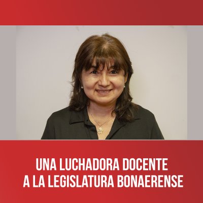 Una luchadora docente a la legislatura bonaerense