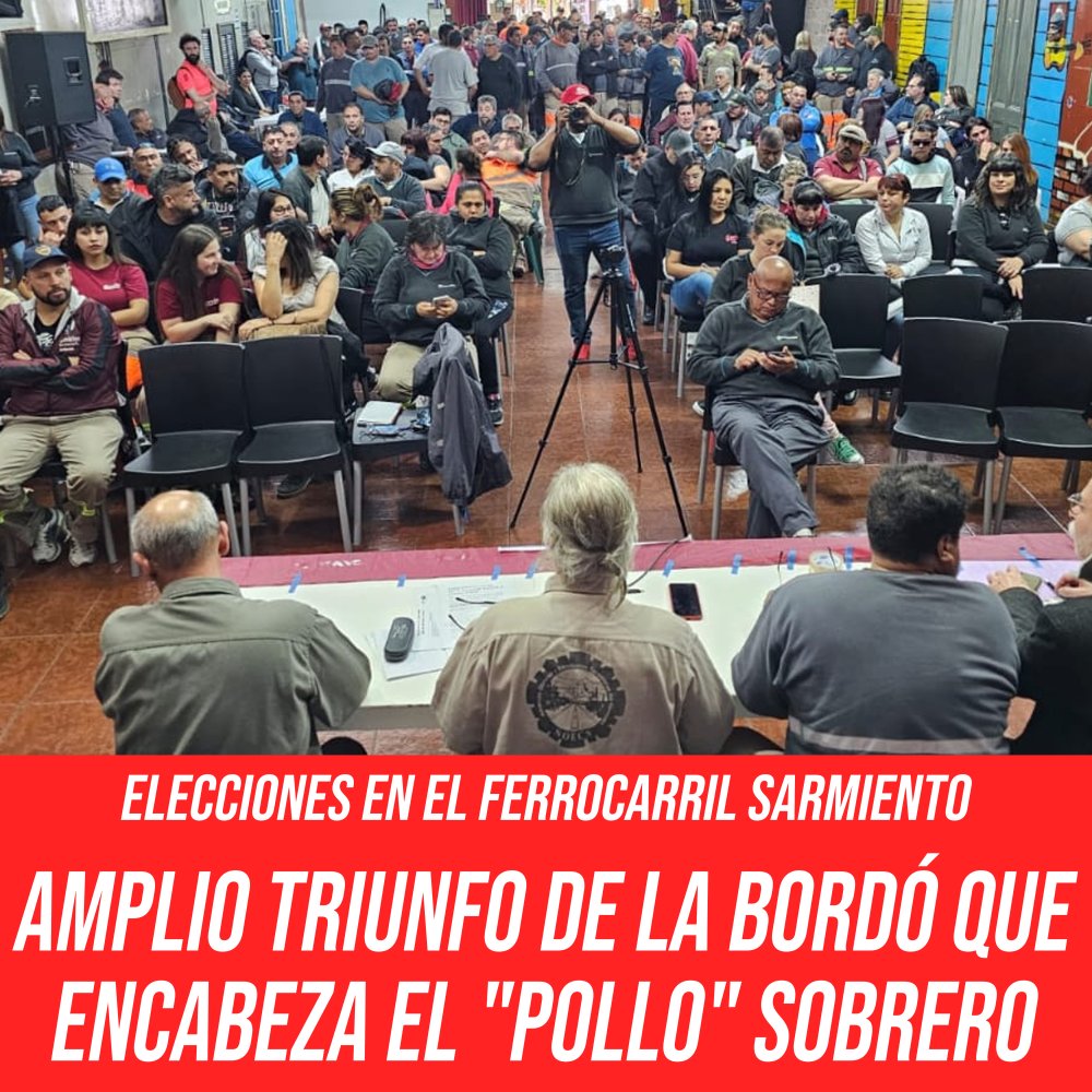Elecciones en el Ferrocarril Sarmiento /  Amplio triunfo de la Bordó que encabeza el "Pollo" Sobrero