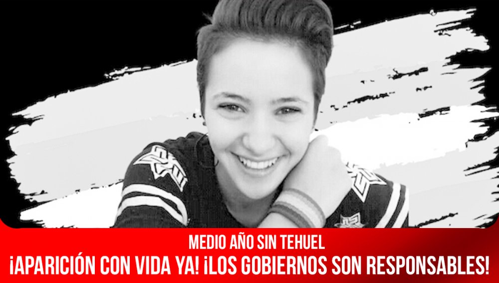 Medio año sin Tehuel ¡Aparición con vida ya! ¡Los gobiernos son responsables!