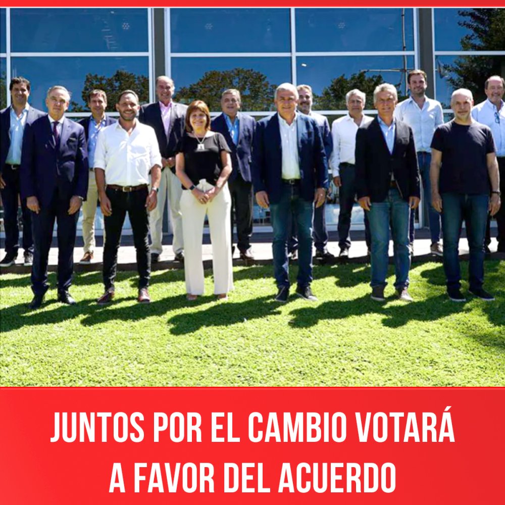 Juntos por el Cambio votará a favor del acuerdo