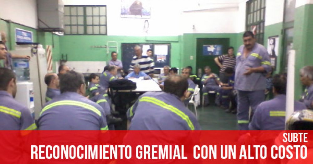 Subte: Reconocimiento gremial con un alto costo