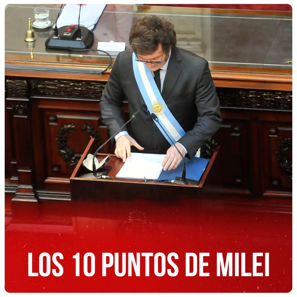 Los 10 puntos de Milei