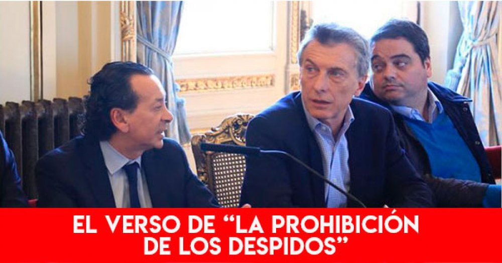El verso de “la prohibición de los despidos”